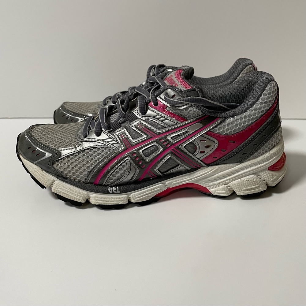 Asics Gel Equation grey pink size 6 womens running sneakers